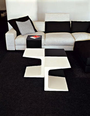 Muebles Pelo on Un Living Moderno En Color Blanco Y Negro En El Centro Peque As