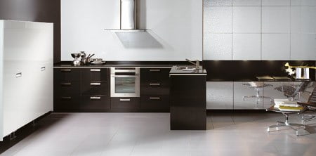 cocina blanco y negro