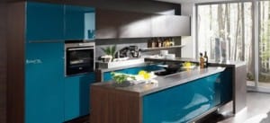 Color azul y celeste en la cocina - Decoración de Interiores y