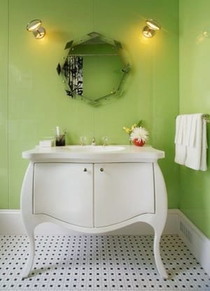 Color verde en el baño decoracion estiloydeco