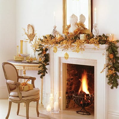 Chimeneas navideñas decoracion estiloydeco