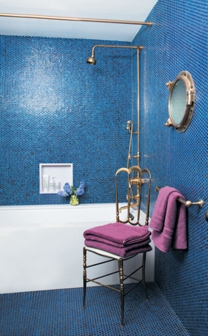 Hermosos baños azules - Decoración de Interiores y Exteriores - EstiloyDeco