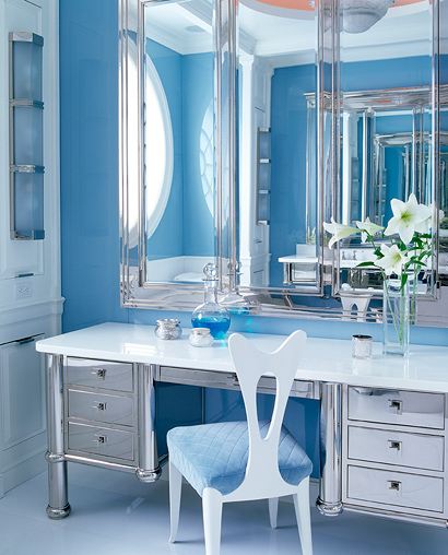 Hermosos baños azules  Decoración de Interiores y Exteriores 