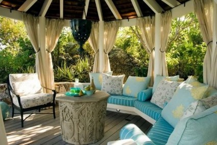 Decoración con telas en jardines y terrazas decoracion estiloydeco