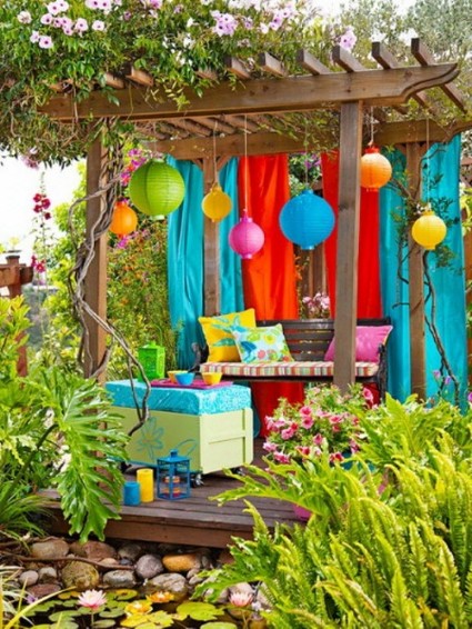 Decoración con telas en jardines y terrazas decoracion estiloydeco