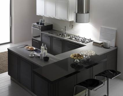 Estilo minimalista decoracion estiloydeco Imagenes de cocinas integrales de concreto con madera