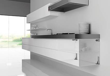 Cocinas suspendidas, una excelente opción decoracion estiloydeco