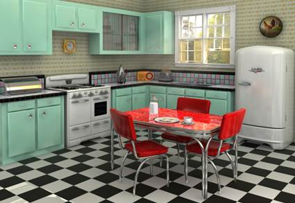 Cocinas estilo cafeteria años 50 decoracion estiloydeco