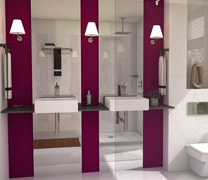 Baños en color lila - Decoración de Interiores y Exteriores - EstiloyDeco