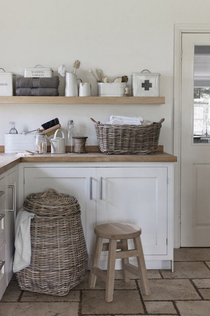 Ideas para decorar con cestas de mimbre - Decoración de Interiores y