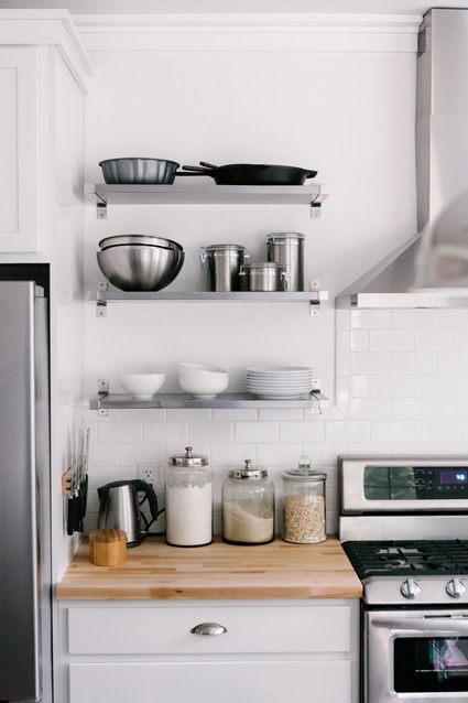 Ventajas de las estanterías abiertas en cocinas - Decoración de