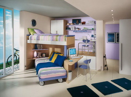 Dormitorios infantiles tipo loft - Decoración de Interiores y