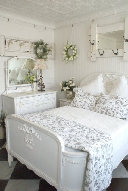 White Vintage Bedroom 119