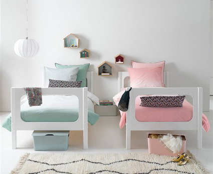 Ideas para dormitorios infantiles compartidos decoracion ... Habitaciones de dos camas