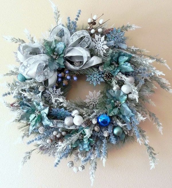 Decoración navideña en azul. Ideas para Navidad.