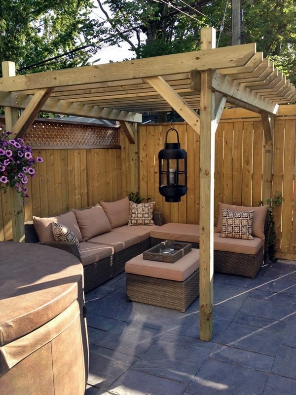 pergola din lemn