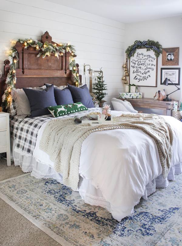 Ideas para decorar dormitorios en Navidad - Decoración de Interiores y