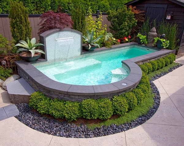 Destierro Disco por favor confirmar ▷ 14 piscinas pequeñas de obra. Ideas de piscinas para patios pequeños.
