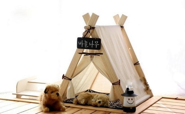 Camas para mascotas con forma de tipis indios