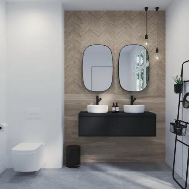 Grifería monomando negra para lavabo