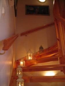 velas, escaleras