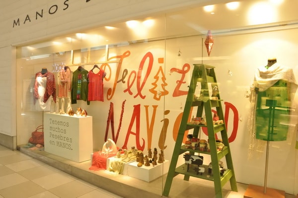 Decoración navideña para tiendas comerciales