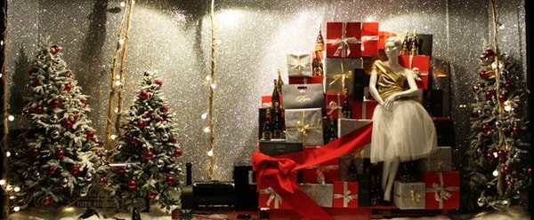Decoración de vidrieras para Navidad