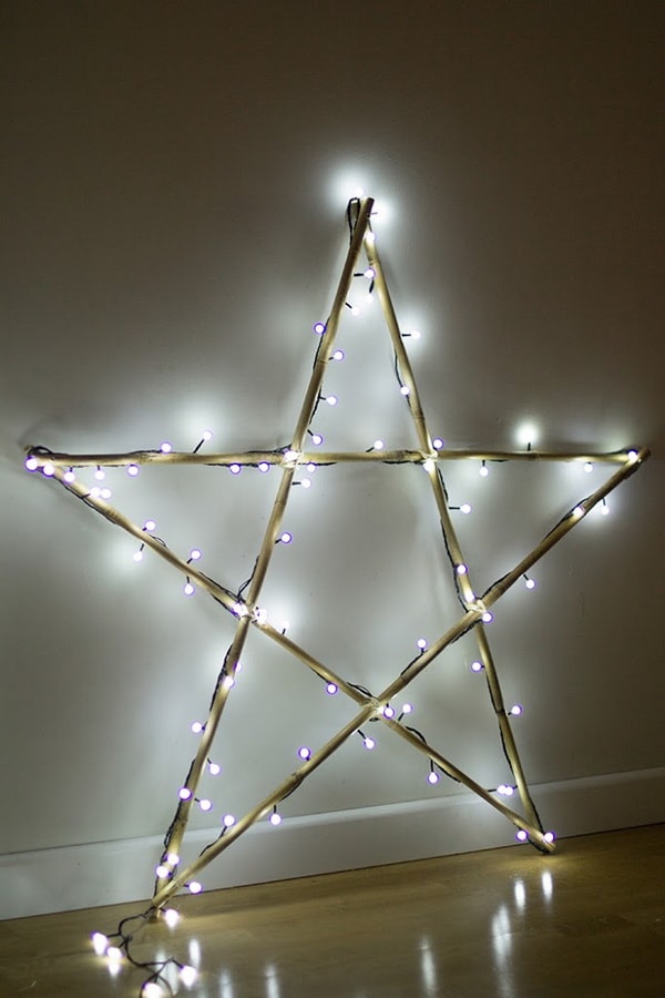 Estrella de Navidad con luces LED