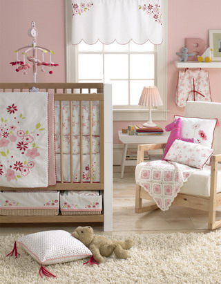 habitación de bebé color rosa