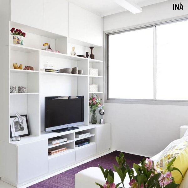 Muebles de almacenaje a medida para living pequeño