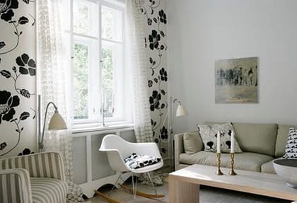 living decoracion blanco negro