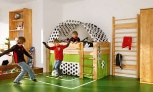 Un estadio de fútbol en la habitación - Decoración de Interiores y