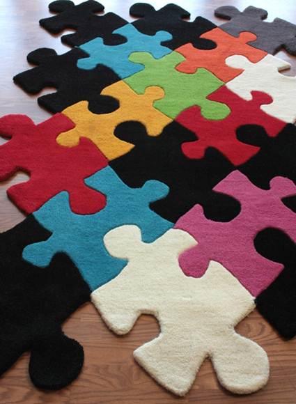Decorar con piezas de puzzle