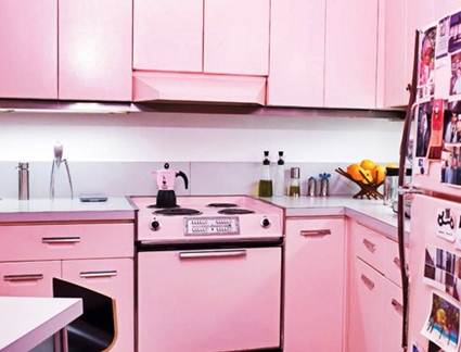 Cocinas en color rosa