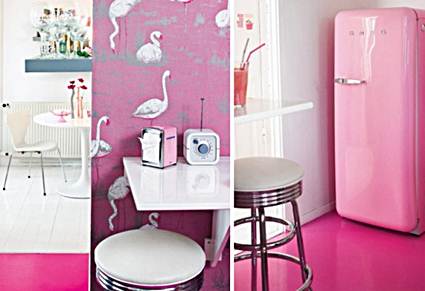 Decoración color rosa