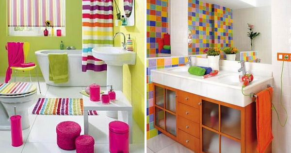 Baños a todo color - Decoración de Interiores y Exteriores - EstiloyDeco