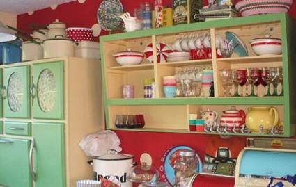 Interior de gabinetes de cocina pintados de otro color