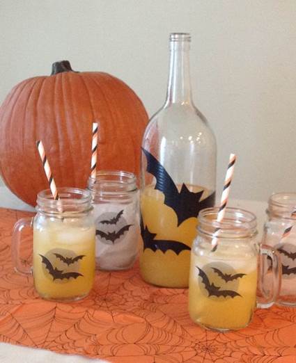 Vasos decorados para Halloween