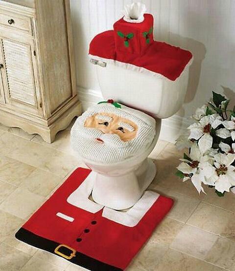 Decoración navideña para el baño