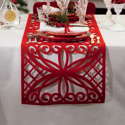 28 cm x 2,50 m Nochevieja Oro rosa//cobre. Tela decorativa brillante decoraci/ón de Navidad camino de mesa Adviento