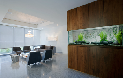 Decoración con acuario