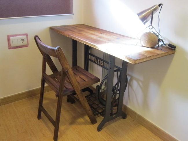 Decoración con máquinas de coser antiguas