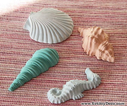 Conchas de mar pintadas