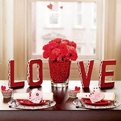 Mesa para San Valentín
