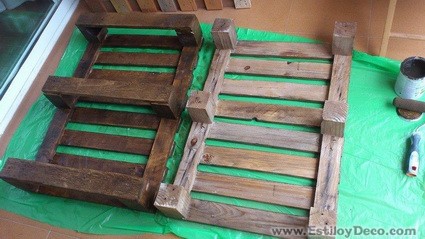 Palets de madera barnizados