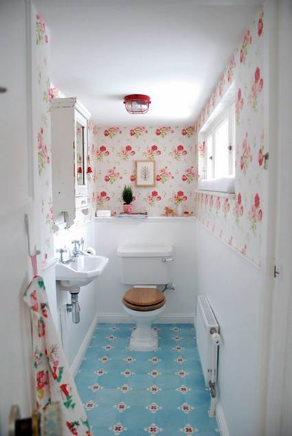 Decoración primaveral para baños