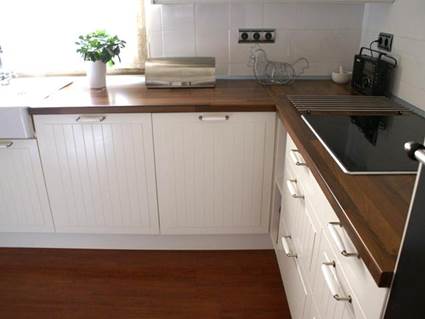 Encimeras de madera en la cocina - Decoración de Interiores y