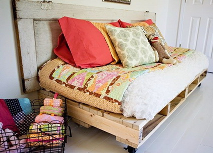 Cama con palets