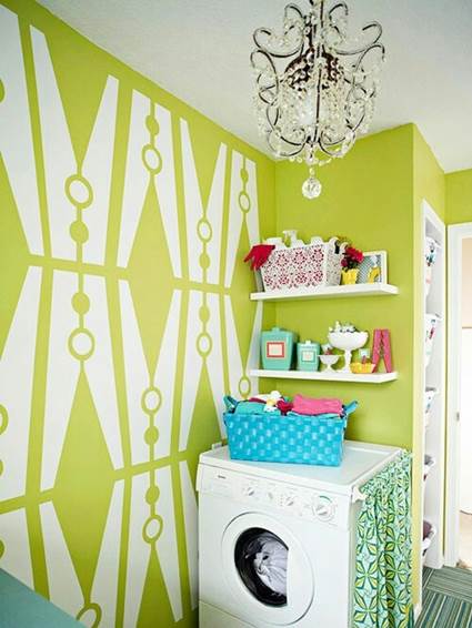 Cuarto de lavado verde