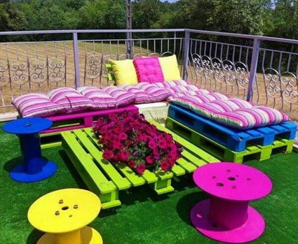 Zona chill oult con palets